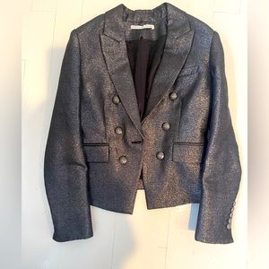 Like-new Veronica Beard double-breasted dickey blazer